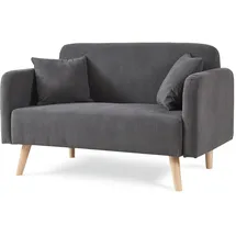[en.casa] Couch Cord 2-Sitzer Grau