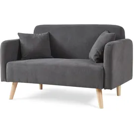[en.casa] Couch Cord 2-Sitzer Grau