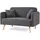 [en.casa] Couch Cord 2-Sitzer Grau