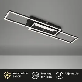 Briloner LED Deckenleuchte 1 eckig schwarz