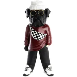 Chien Swag - Schwarz Anderes Amadeus-Harz 11.5x10 cm