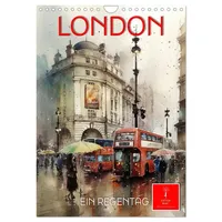 Calvendo London - ein Regentag (Wandkalender 2026 DIN A4