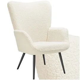Tectake tectake® Sessel, gepolstert, runde Stahlbeine, 72 x 76 x 100,5 cm