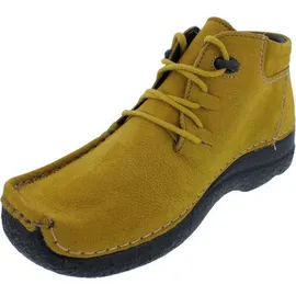WOLKY Seamy Moc Bootie 0625311-940, Antique Nubuckleder, Mustard (senfgelb) für Damen, gelb, Größe 41 EU