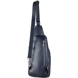 COLLEZIONE ALESSANDRO Brusttasche Betty echtes Leder, viele Fächer von - blau