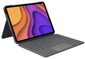 Logitech FOLIO TOUCH Tablet-Tastatur grau geeignet für Apple iPad Air 4. Gen (2020), Apple iPad Air 5. Gen (2022)