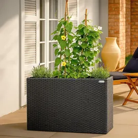 CASARIA Blumentopf 95 x 27 x 60 cm schwarz