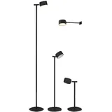 NORTHPOINT 3 in 1 LED Akku Stehlampe dimmbar Wandleuchte Tischlampe schwarz - Schwarz