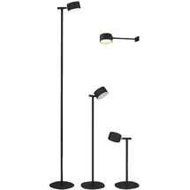 NORTHPOINT 3 in 1 LED Akku Stehlampe dimmbar Wandleuchte Tischlampe schwarz - Schwarz