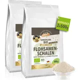 Bio Flohsamenschalen Pulver 2 x 500 g höchste Reinheit Psyllium Husks gemahlen