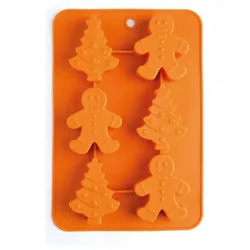 Excelsa Backform Santa Claus Silikon 25,5x17,5x3 cm Orange