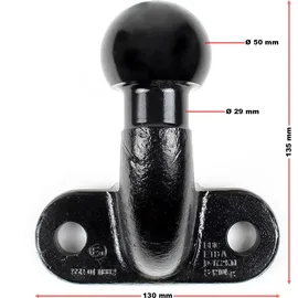 Wiltec Anhängerkupplung 50 mm Kugelkopf 3,5 t Zugkraft