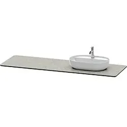 Duravit Luv Waschtisch-Konsole LU9468R3333 178,3x59,5cm, rechts, Grau Struktur, aus Quarzstein, 1 Ausschnitt