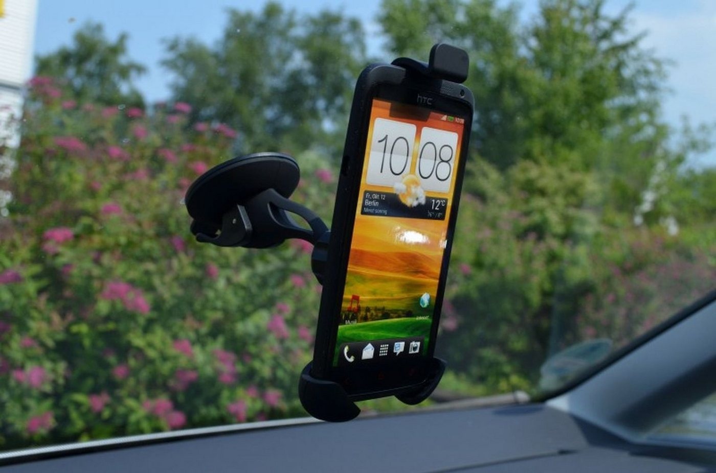 Gravidus 360° Smartphone Halter: Saugfuß, Universal Auto Smartphone-Halterung schwarz
