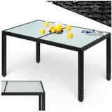CASARIA Gartentisch 150 x 90 x 75 cm Schwarz