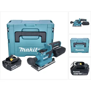 Makita Makita, Schleifmaschine + 1x Akku 6,0 Ah + Makpac - (Schwingschleifer, 200 W)