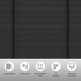 MY HOME Jalousie 75x130 cm schwarz - Schwarz