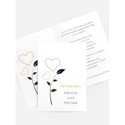 Einladungskarten Hochzeit selbst gestalten mit Spruch und Fotos im Onlinedesigner bei Meine-Kartenmanufaktur.de