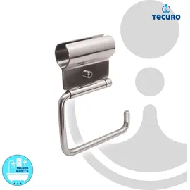 tecuro 1000 WC-Toilettenpapierhalter für Stütz- und Haltegriffe, Behindertengerecht, Edelstahl poliert - für Bad und Wc
