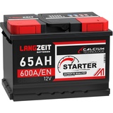 LANGZEIT lead acid, Autobatterie 12V 65Ah Starterbatterie ersetzt Batterie 60Ah 55Ah 56Ah 61Ah 62Ah 63Ah 64Ah, Kompatibel mit PKW