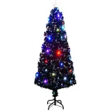 vidaXL Künstlicher Weihnachtsbaum mit StänderLED 240 cm Fiberoptik