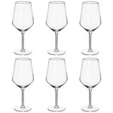 Alpina Weingläser Rotwein - Weingläser Set 6 Teilig - Weinglas 53cl - Spülmaschinenfeste Rotweingläser - Wein Geschenk für Rotwein - Glas