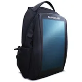 Sunslice Rucksack mit Solarpanel für Computer, Reisetasche mit Solarzellen, flexibel und leistungsstark, bruchsicher und kratzfest, ideal für Wandern oder Camping, Schwarz, Einheitsgröße - L