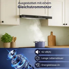 Ciarra Flachschirmhaube 60 cm Schwarz