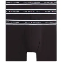 Boxershorts "3P", Herren, Gr. M (50), 3 Stk., schwarz (schwarz, schwarz, schwarz), Jersey, Obermaterial: 57% Baumwolle, 38% Modal, 5% Elasthan, TOMMY HILFIGER UNDERWEAR, unifarben, körpernah, Unterhosen, mit längerem Bein