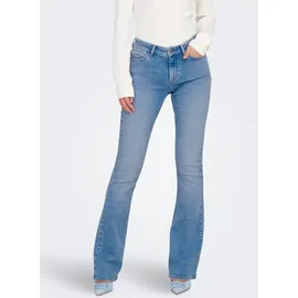 Only Onlblush Mid Flared fit Jeans aus Baumwoll-Mix Modell 'BLUSH', Hellblau, XS/32