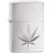 Zippo Leaf Design Engraved Chrome Brushed Sturmfeuerzeug