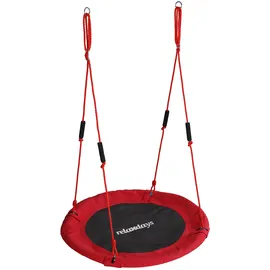 Relaxdays Nestschaukel Kinder Ø 100 cm Rot