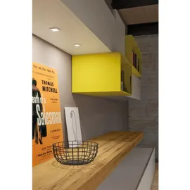 L&S LED Aufbauleuchte 2 Kunststoff 0,5 cm inkl. Leuchtmittel grau