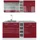 Vicco Küchenzeile R-Line 160 cm Rot Hochglanz/Weiß