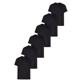FRUIT OF THE LOOM T-Shirt black XXL 6er Pack