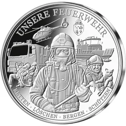 1 Unze-Feinsilber-Gedenkprägung "Unsere Feuerwehr"