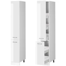 Vicco Apothekerschrank R-Line 30 x 57,2 x 206,8 cm Weiß Hochglanz