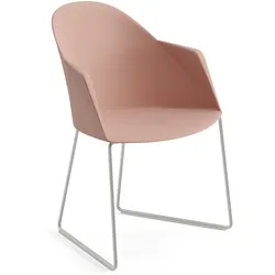Arper Cila Armsessel, kunststoff, weiß / terrakotta #2226