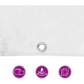 vidaXL Transparente Plane mit Ösen 4x5 m PVC