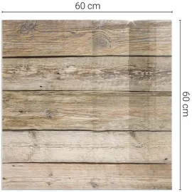 Tulup Glasbodenplatte Quadrat 60 x 60 x 0,4 cm Beige