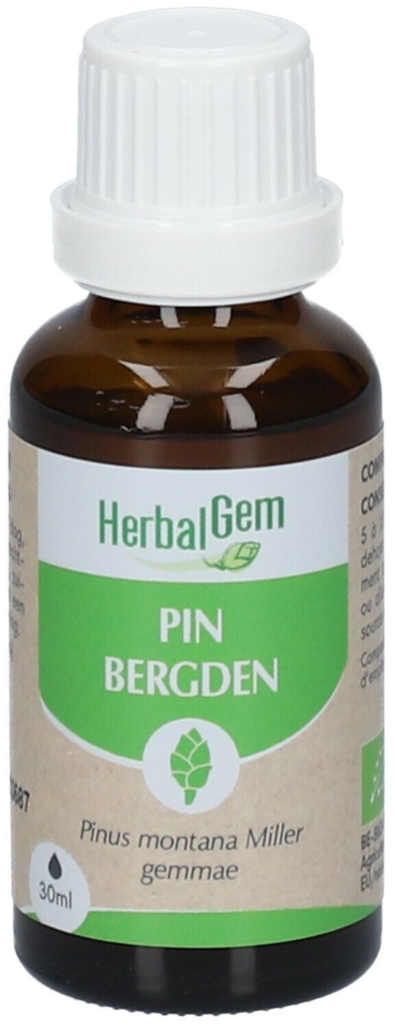 HERBALGEM - Pin des Montagnes Bio - Complément Alimentaire - Extrait De Bourgeon Frais - Pour Voies respiratoires et sante des os - - 30 ml 30 ml goutte(s)