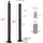 Vevor Kabelgeländerpfosten, 4er-Pack, 914x25,4x50,8 mm, vorgebohrte horizontale Löcher, Edelstahl SUS304, gebogene horizontale Halterung, für Handlauf, Balustrade, schwarz, 4JZLGZXHS914UUOI6001V0