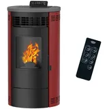 Luft-Pelletofen Flavia 9,5 kW Sannover Bordeaux
