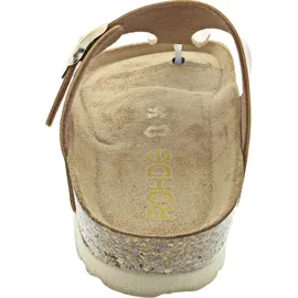 ROHDE Damen Zehentrenner Pantolette Metallic-Optik Alba 5600, Größe:39 EU,
