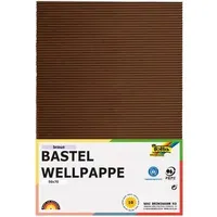 Folia Bastelwellpappe braun 1 Bogen 50x70 cm