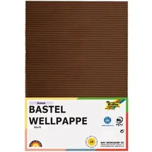 Folia Bastelwellpappe braun 1 Bogen 50x70 cm