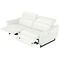 2,5-Sitzer EGOITALIANO "Dafne" Sofas Gr. B/H/T: 208cm x 97cm x 108cm, Leder BULL, mit elektrischer Relaxfunktion, weiß mit und ohne elektrischer Relaxfunktion, Kopfteile manuell verstellbar