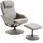 Homcom Relaxsessel Kunstleder 78 x 98 x 71 cm Grau mit Hocker