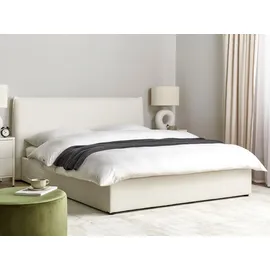 Beliani Polsterbett Creme, Textil, 160x200 cm