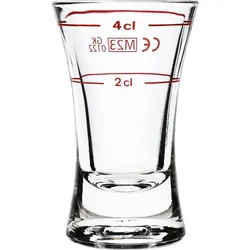 Schnapsglas Wachtmeister - 56ml, 2cl+4cl Eiche (12 Stk.)
